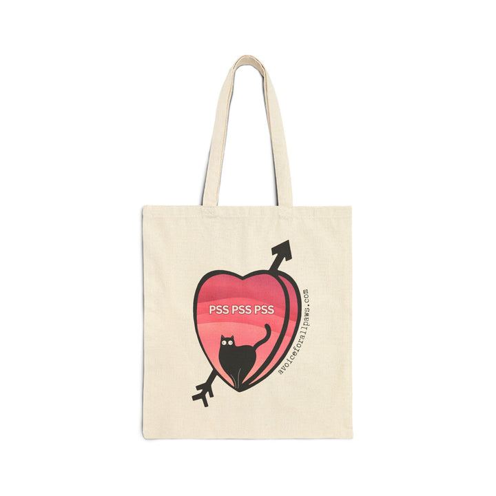 "PSS PSS PSS" Cotton Canvas Tote Bag - A Voice For All Paws Fundraiser