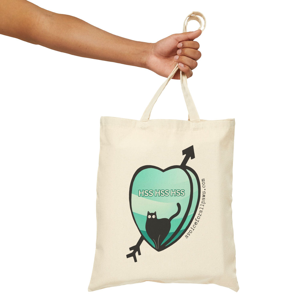 "HSS HSS HSS" Cotton Canvas Tote Bag - A Voice For All Paws Fundraiser