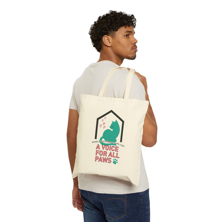 "PSS PSS PSS" Cotton Canvas Tote Bag - A Voice For All Paws Fundraiser