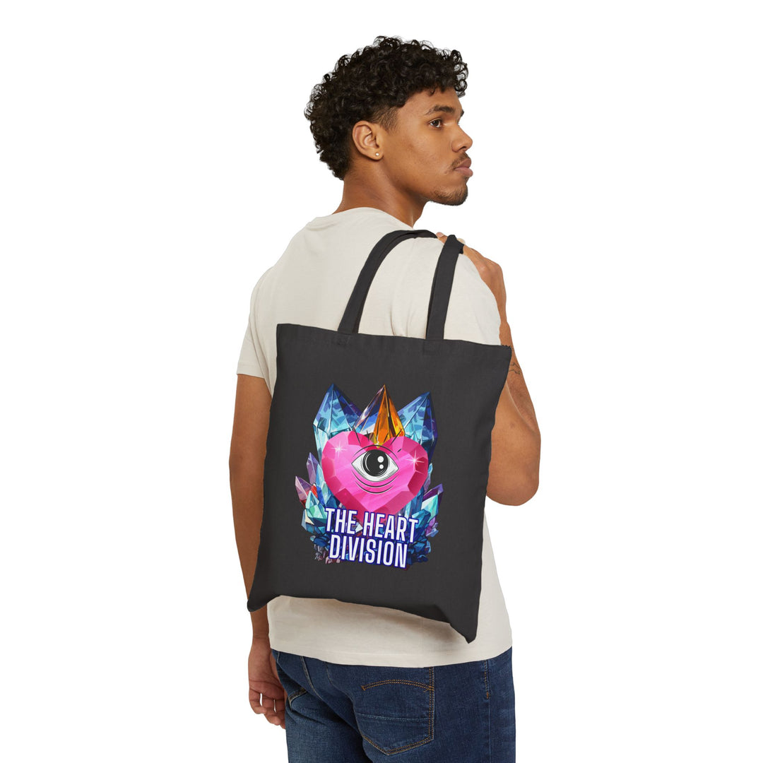 "Crystal Heart" Cotton Canvas Tote Bag