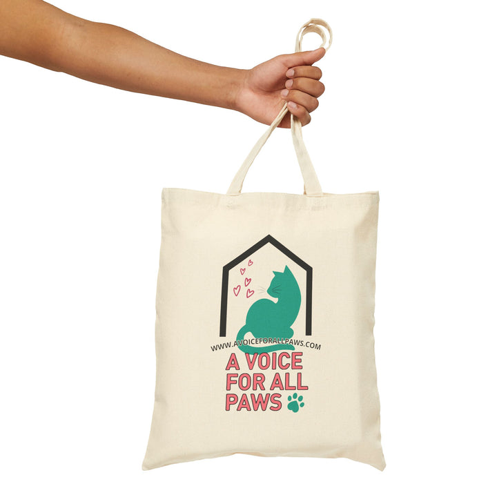 "HSS HSS HSS" Cotton Canvas Tote Bag - A Voice For All Paws Fundraiser