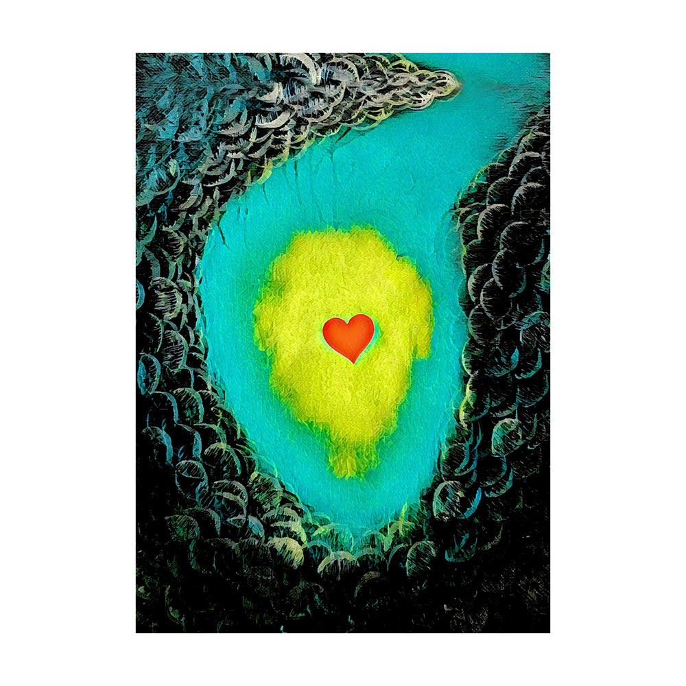 The "Follow Your Heart" Series Greeting Cards - Enlightenment design