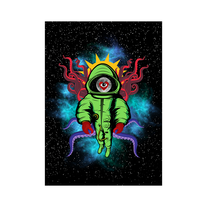 The "I Need some Space" Series Greeting Cards - Moon Man Astronaut design