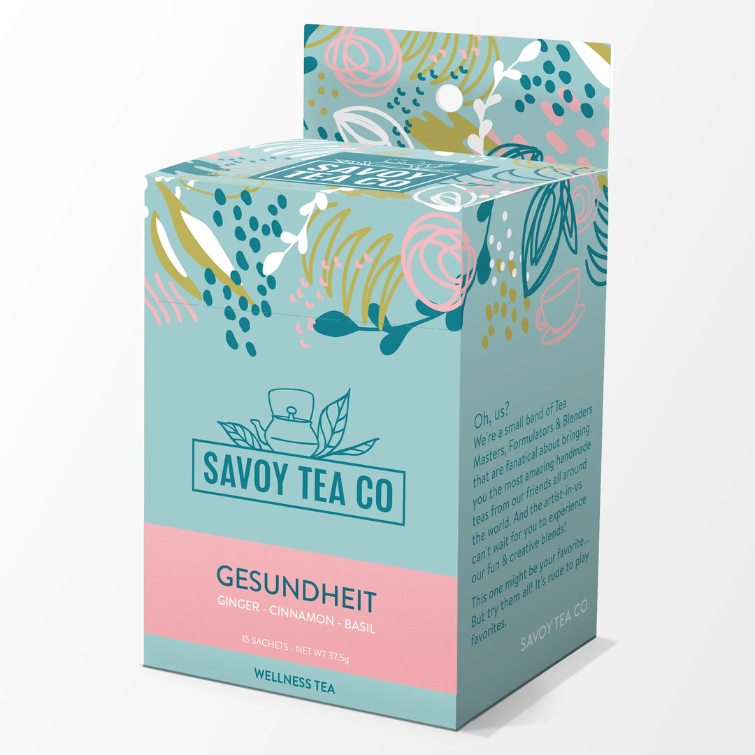 Gesundheit Tea sachet packaging