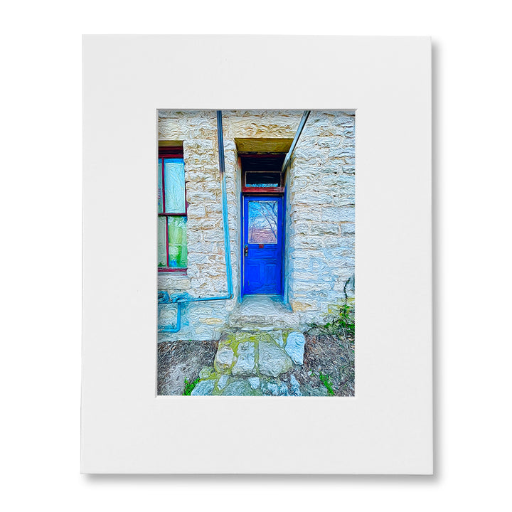 The "I Love Eureka" Photography Print Series - The Blue Door, Matted