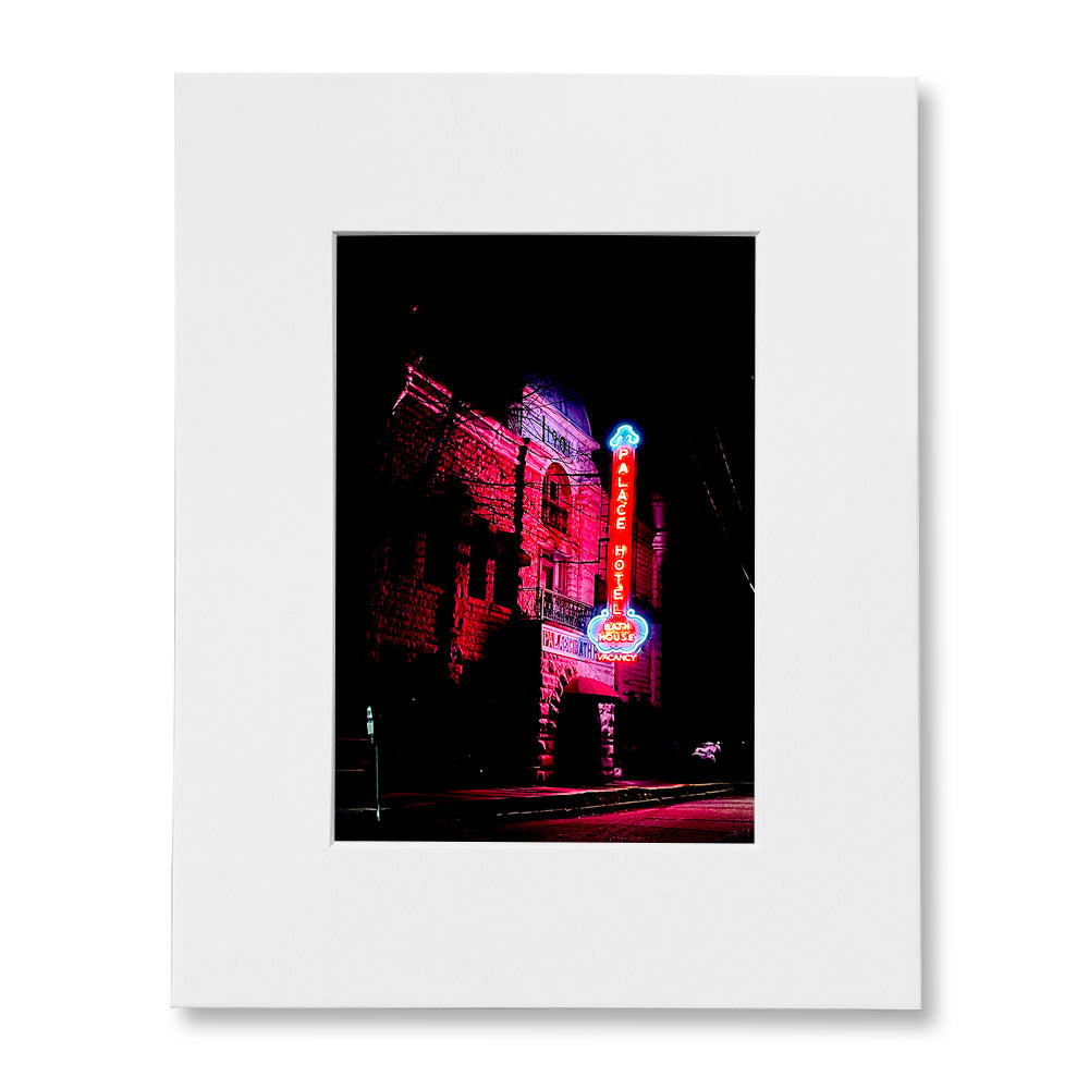 The "I Love Eureka" Photography Print Series - The Palace Hotel At Night, Matted