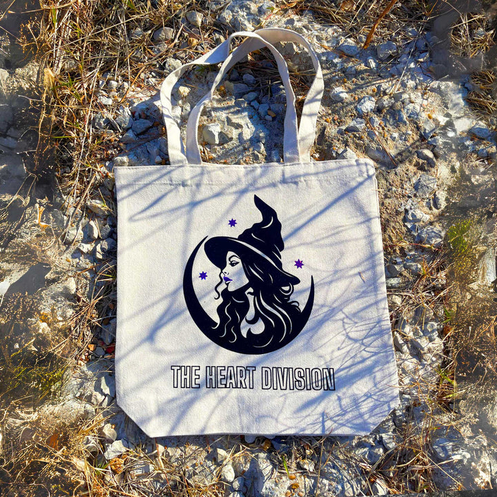 The Heart Division "This Witch"  Cotton Canvas Tote Bag