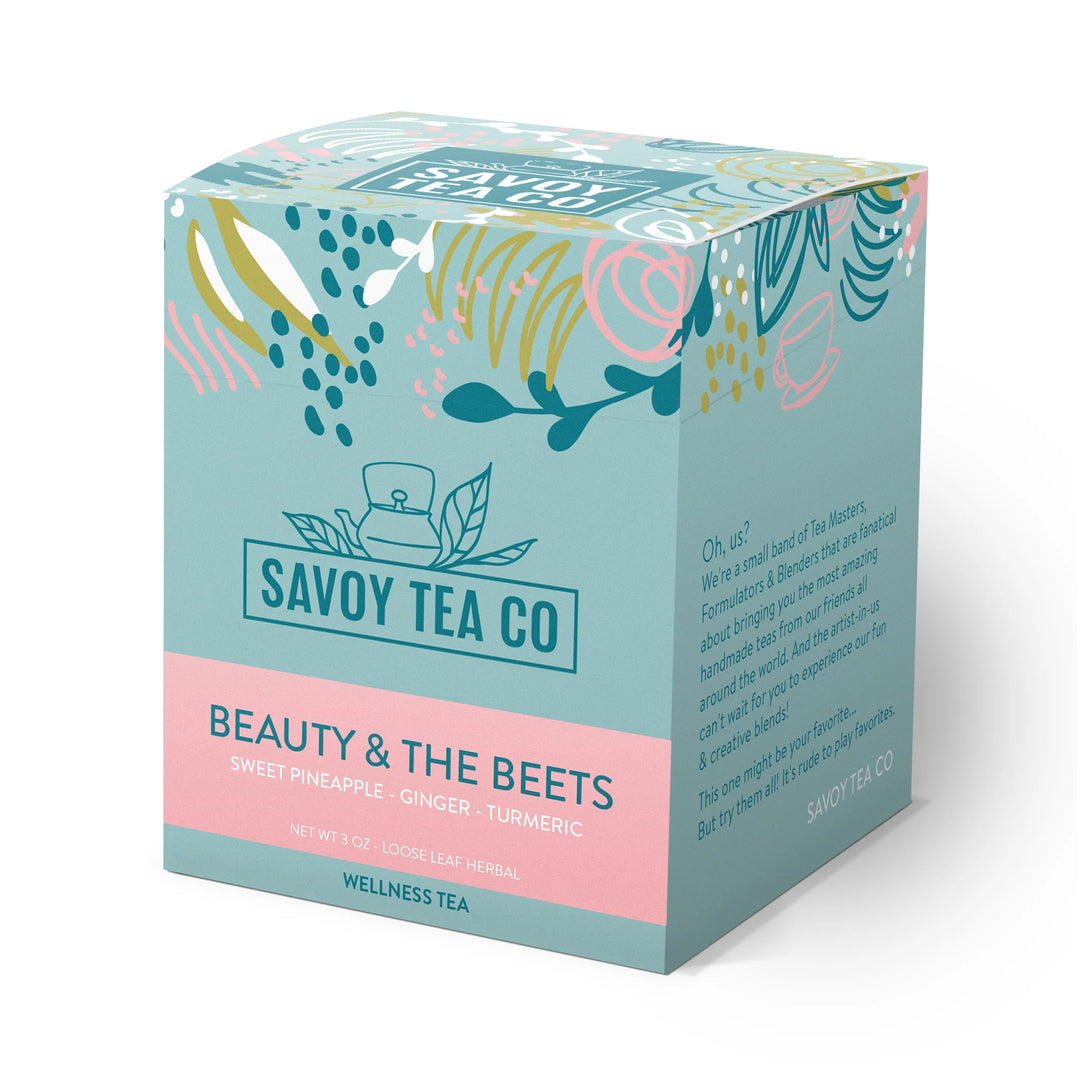 Beauty and the Beets Loose Leaf Tea packaging