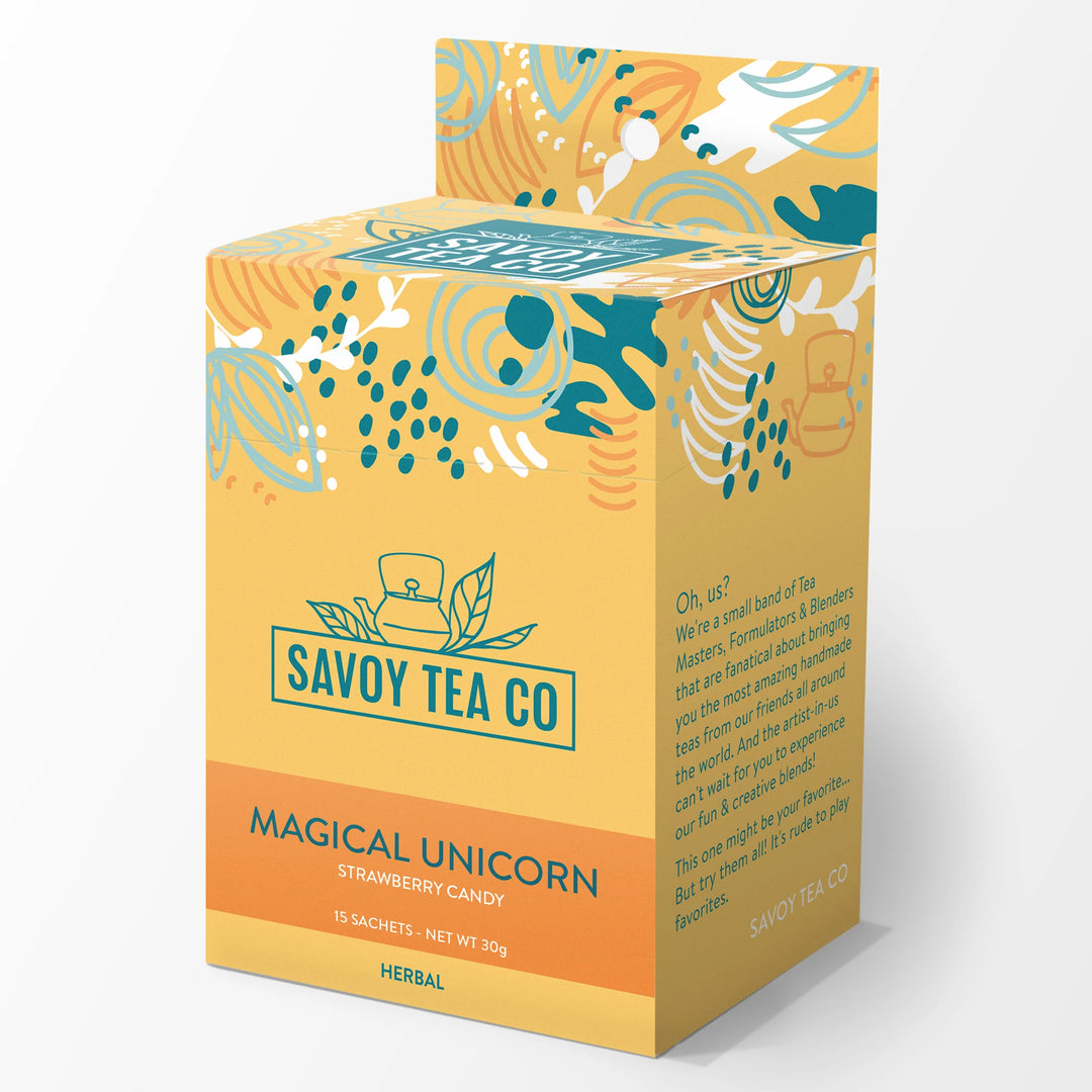 Magical Unicorn tea sachet packaging